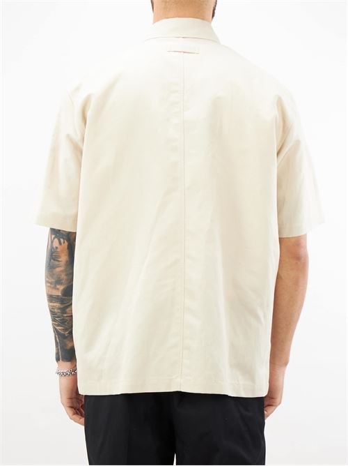 Overshirt in misto lino e cotone relaxed fit Paolo Pecora PAOLO PECORA | Camicia | G08100631420